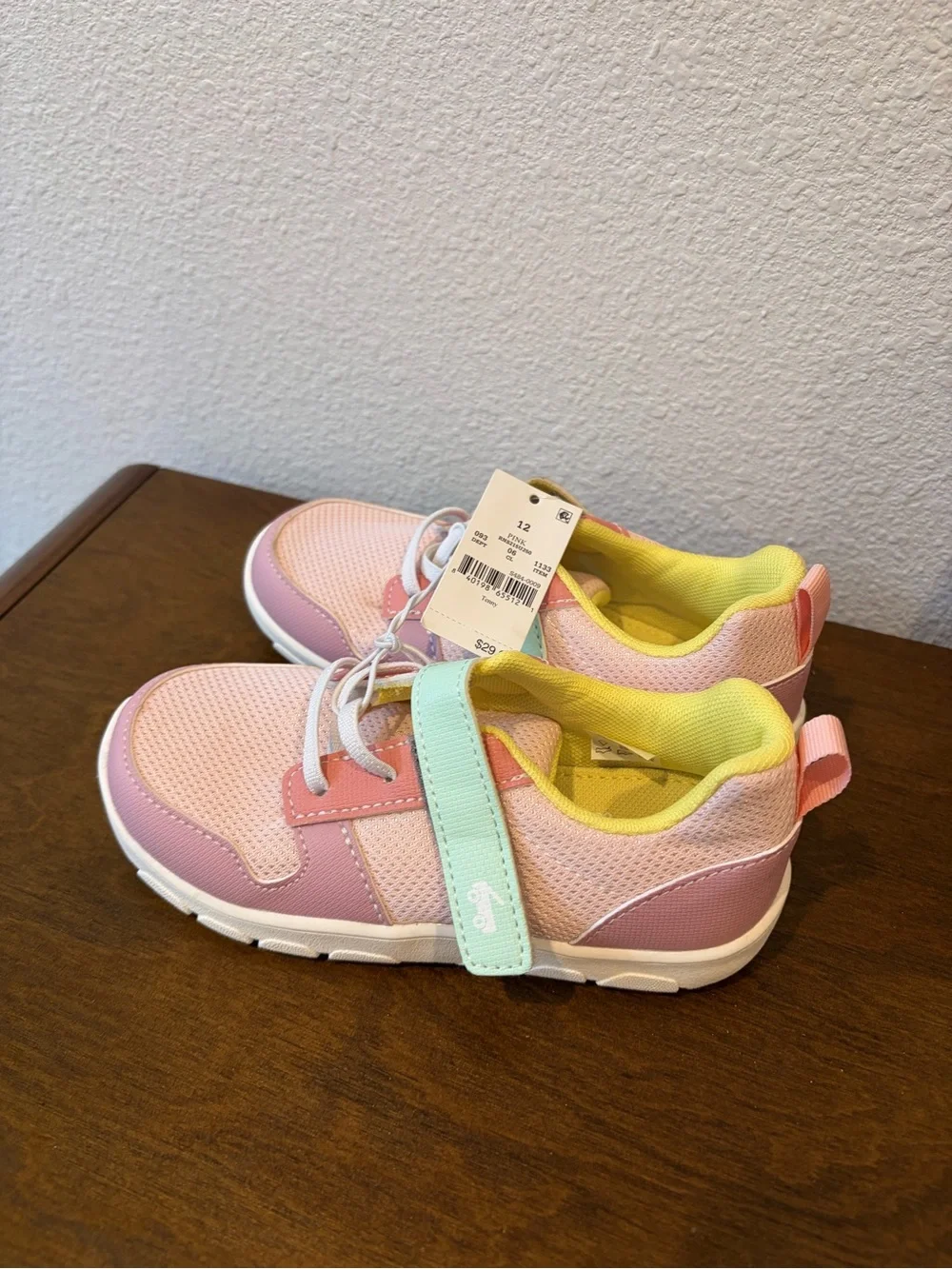 See Kai Run Basics Tenny Sneakers - Pink/Mint - Toddler 12 - NWT - Picture 4 of 6